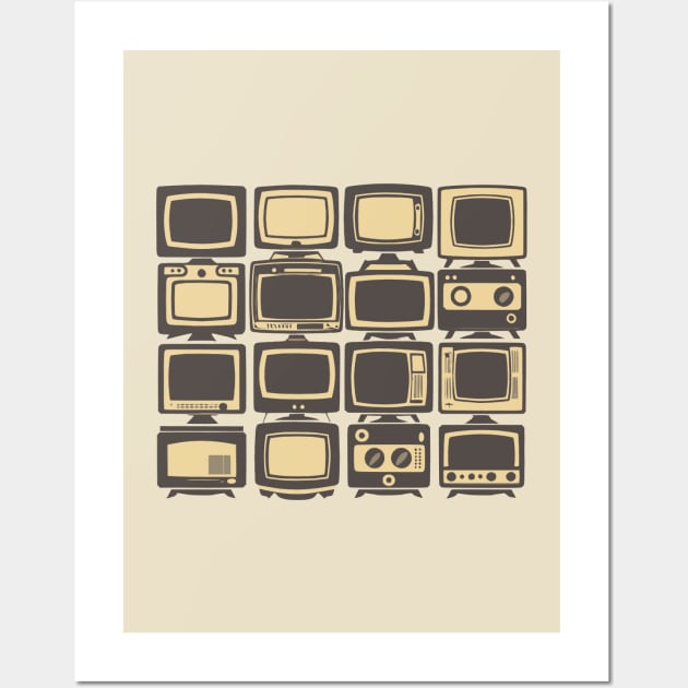 Vintage TV sets Wall Art by design/you/love